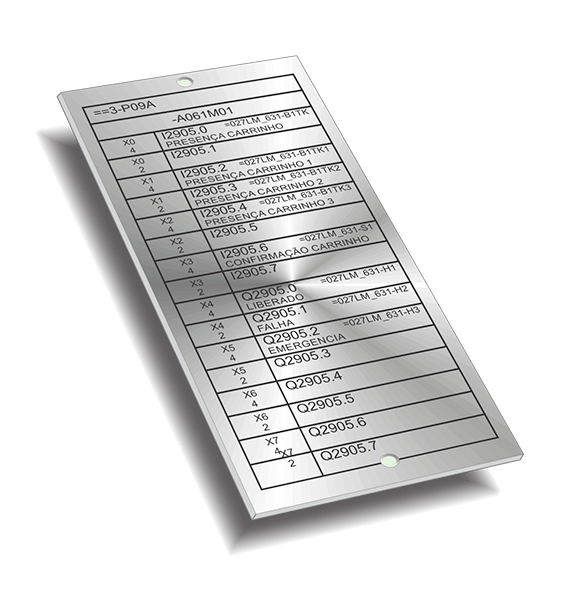 Plaquetas de Identificação em Alumínio