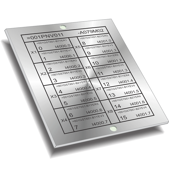 Plaquetas de Identificação em Alumínio